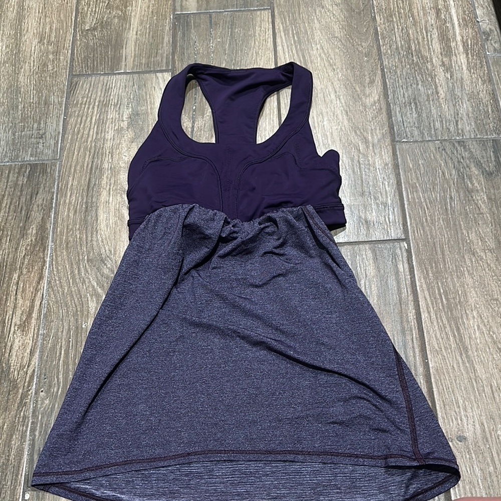 lululemon athletica Purple and Gray Tank Top
